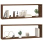 vidaXL Estante cúbico de pared 2 uds madera roble marrón 80x15x26,5 cm vidaXL Estante cúbico de pared 2 uds madera roble marrón 80x15x26,5 cm