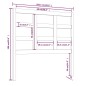 vidaXL Cabecero de cama madera maciza de pino 156x4x100 cm