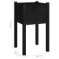 vidaXL Jardineras 2 unidades madera maciza de pino negro 40x40x70 cm vidaXL Jardineras 2 unidades madera maciza de pino negro 40x40x70 cm