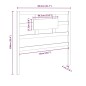 vidaXL Cabecero de cama madera maciza de pino gris 80,5x4x100 cm vidaXL Cabecero de cama madera maciza de pino gris 80,5x4x100 cm
