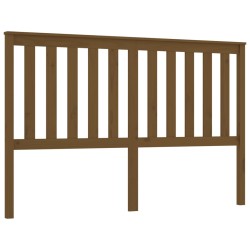 vidaXL Cabecero de cama madera maciza de pino marrón miel 126x6x101 cm