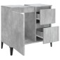vidaXL Armario de baño madera contrachapada gris hormigón 65x33x60 cm vidaXL Armario de baño madera contrachapada gris hormigón 65x33x60 cm
