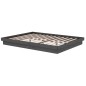 vidaXL Estructura de cama madera maciza gris King Size 150x200 cm vidaXL Estructura de cama madera maciza gris King Size 150x200 cm
