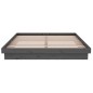 vidaXL Estructura de cama madera maciza gris King Size 150x200 cm vidaXL Estructura de cama madera maciza gris King Size 150x200 cm