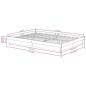 vidaXL Estructura de cama madera maciza gris King Size 150x200 cm vidaXL Estructura de cama madera maciza gris King Size 150x200 cm