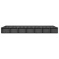 vidaXL Estructura de cama de madera maciza gris 90x200 cm