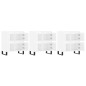 vidaXL Aparadores 3 uds madera contrachapada blanco brillo vidaXL Aparadores 3 uds madera contrachapada blanco brillo