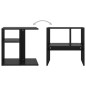 vidaXL Mesa auxiliar de madera contrachapada negro 50x30x50 cm vidaXL Mesa auxiliar de madera contrachapada negro 50x30x50 cm