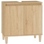 vidaXL Armario de lavabo madera contrachapada roble Sonoma 58x33x60 cm vidaXL Armario de lavabo madera contrachapada roble Sonoma 58x33x60 cm