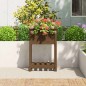vidaXL Jardinera de madera maciza de pino marrón 54x34,5x81 cm vidaXL Jardinera de madera maciza de pino marrón 54x34,5x81 cm