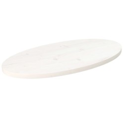 vidaXL Tablero de mesa ovalado madera maciza pino blanco 60x30x2,5 cm