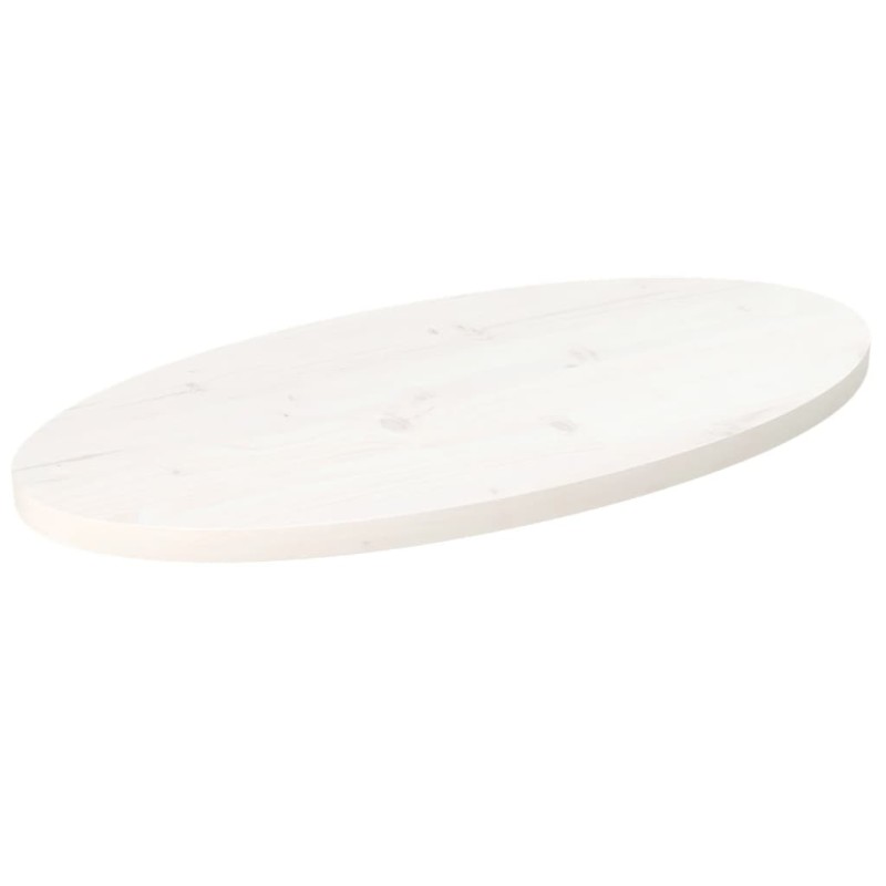 vidaXL Tablero de mesa ovalado madera maciza pino blanco 60x30x2,5 cm vidaXL Tablero de mesa ovalado madera maciza pino blanco 60x30x2,5 cm