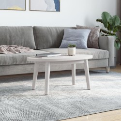 vidaXL Tablero de mesa ovalado madera maciza pino blanco 60x30x2,5 cm