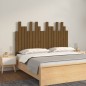 vidaXL Cabecero cama pared madera maciza pino marrón miel 127,5x3x80cm vidaXL Cabecero cama pared madera maciza pino marrón miel 127,5x3x80cm