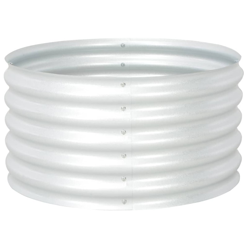 vidaXL Arriate de acero galvanizado plateado 80x80x44 cm vidaXL Arriate de acero galvanizado plateado 80x80x44 cm