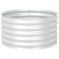 vidaXL Arriate de acero galvanizado plateado 80x80x44 cm vidaXL Arriate de acero galvanizado plateado 80x80x44 cm
