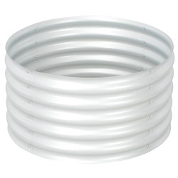 vidaXL Arriate de acero galvanizado plateado 80x80x44 cm