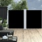 vidaXL Toldo lateral retráctil negro 140x600 cm vidaXL Toldo lateral retráctil negro 140x600 cm