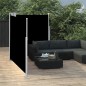 vidaXL Toldo lateral retráctil negro 140x600 cm vidaXL Toldo lateral retráctil negro 140x600 cm