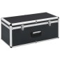 vidaXL Cajas de almacenamiento 2 unidades aluminio negro vidaXL Cajas de almacenamiento 2 unidades aluminio negro