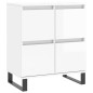 vidaXL Aparadores 3 uds madera contrachapada blanco brillo vidaXL Aparadores 3 uds madera contrachapada blanco brillo