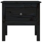 vidaXL Mesa auxiliar de madera maciza de pino negro 50x50x49 cm vidaXL Mesa auxiliar de madera maciza de pino negro 50x50x49 cm