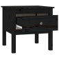 vidaXL Mesa auxiliar de madera maciza de pino negro 50x50x49 cm vidaXL Mesa auxiliar de madera maciza de pino negro 50x50x49 cm