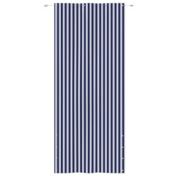 vidaXL Toldo pantalla para balcón tela oxford azul y blanco 120x240 cm