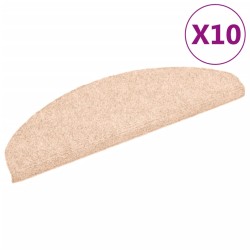 vidaXL Alfombrilla autoadhesiva de escalera 10 uds 65x21x4 cm marrón