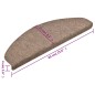 vidaXL Alfombrilla autoadhesiva de escalera 10 uds 65x21x4 cm crema vidaXL Alfombrilla autoadhesiva de escalera 10 uds 65x21x4 cm crema