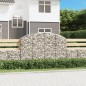 vidaXL Cesta gaviones forma arco hierro galvanizado 200x30x120/140 cm vidaXL Cesta gaviones forma arco hierro galvanizado 200x30x120/140 cm