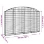 vidaXL Cesta gaviones forma arco hierro galvanizado 200x30x120/140 cm vidaXL Cesta gaviones forma arco hierro galvanizado 200x30x120/140 cm