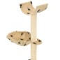 vidaXL Rascador para gatos poste de sisal 105 cm huellas beige