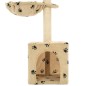 vidaXL Rascador para gatos poste de sisal 105 cm huellas beige