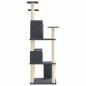 vidaXL Rascador para gatos con postes de sisal gris oscuro 153 cm vidaXL Rascador para gatos con postes de sisal gris oscuro 153 cm
