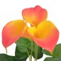 vidaXL Planta Cala Lilly artificial con macetero roja y amarilla 45 cm vidaXL Planta Cala Lilly artificial con macetero roja y amarilla 45 cm