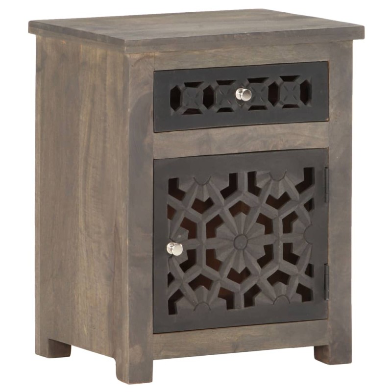 vidaXL Mesita de noche de madera maciza de mango 40x30x50 cm vidaXL Mesita de noche de madera maciza de mango 40x30x50 cm