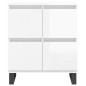 vidaXL Aparadores 3 uds madera contrachapada blanco brillo vidaXL Aparadores 3 uds madera contrachapada blanco brillo