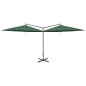 vidaXL Sombrilla doble con palo de acero verde 600 cm vidaXL Sombrilla doble con palo de acero verde 600 cm