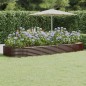 vidaXL Jardinera arriate acero recubrimiento polvo marrón 373x140x36cm vidaXL Jardinera arriate acero recubrimiento polvo marrón 373x140x36cm