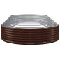vidaXL Jardinera arriate acero recubrimiento polvo marrón 373x140x36cm vidaXL Jardinera arriate acero recubrimiento polvo marrón 373x140x36cm