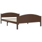 vidaXL Estructura de cama madera maciza pino marrón oscuro 140x200 cm