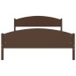 vidaXL Estructura de cama madera maciza pino marrón oscuro 140x200 cm