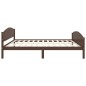 vidaXL Estructura de cama madera maciza pino marrón oscuro 140x200 cm