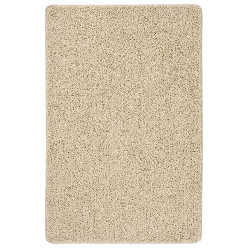 vidaXL Alfombra peluda antideslizante color crema 200x290 cm