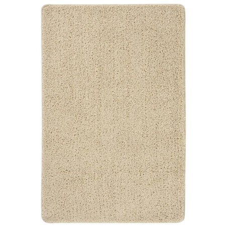 vidaXL Alfombra peluda antideslizante color crema 200x290 cm