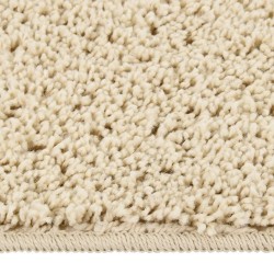 vidaXL Alfombra peluda antideslizante color crema 200x290 cm