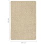 vidaXL Alfombra peluda antideslizante color crema 200x290 cm