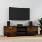 vidaXL Mueble para TV madera contrachapada roble ahumado 140x40,5x35cm vidaXL Mueble para TV madera contrachapada roble ahumado 140x40,5x35cm