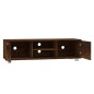 vidaXL Mueble para TV madera contrachapada roble ahumado 140x40,5x35cm vidaXL Mueble para TV madera contrachapada roble ahumado 140x40,5x35cm
